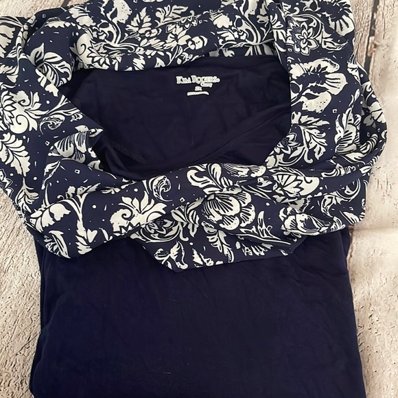 Women’s Kim Rogers cropped sleeve top with scarf 2X - Picture 4 of 5